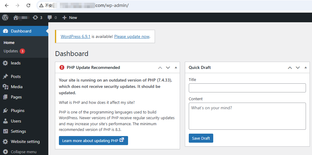 localhost-wordpress-wp-admin